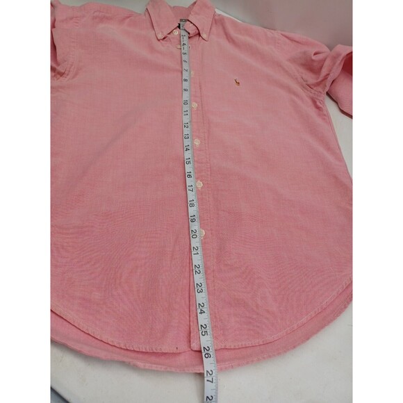 Ralph Lauren Mens Shirt  Sz 4 Pink Oxford Classic Fit Long Sleeve Button Down - Picture 6 of 12